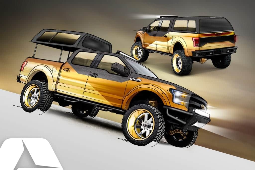 2016 Golf Standard Ford F-150 Project Truck by A.R.E. Accessories could bring gold trucks back into style.