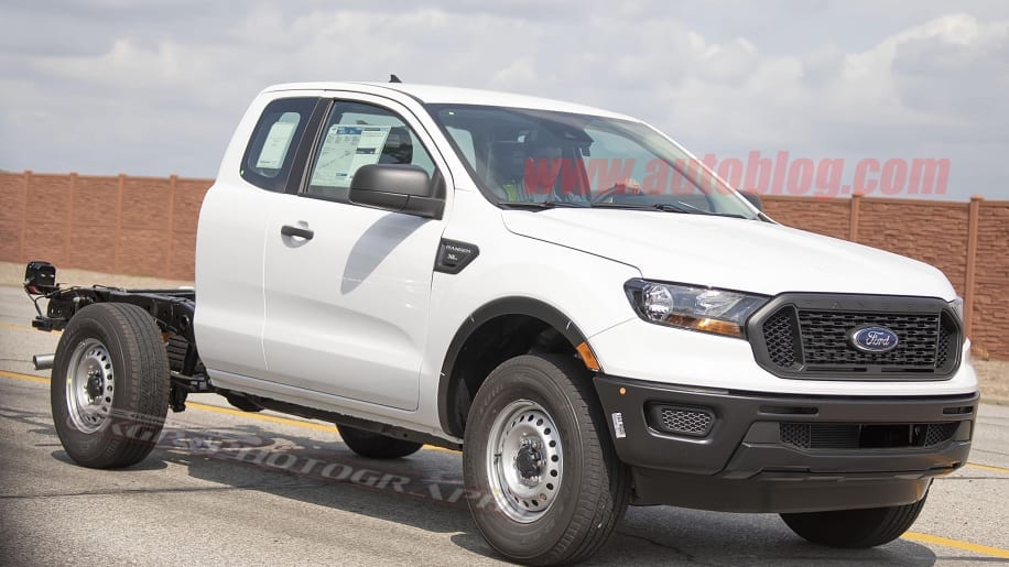 2019 Ford Ranger XL Work Pickup Spied - Bare Bones, No Bed