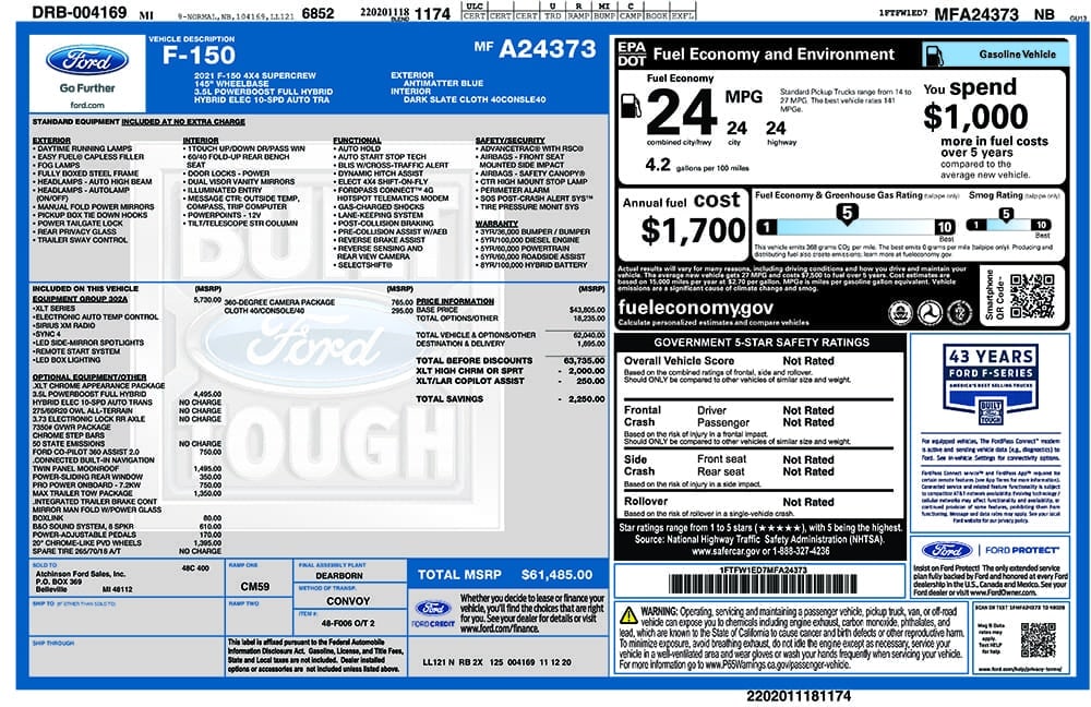 2021 Ford F-150 Powerboost