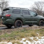 Toyota Sequoia TRD Pro low rear 3/4 view