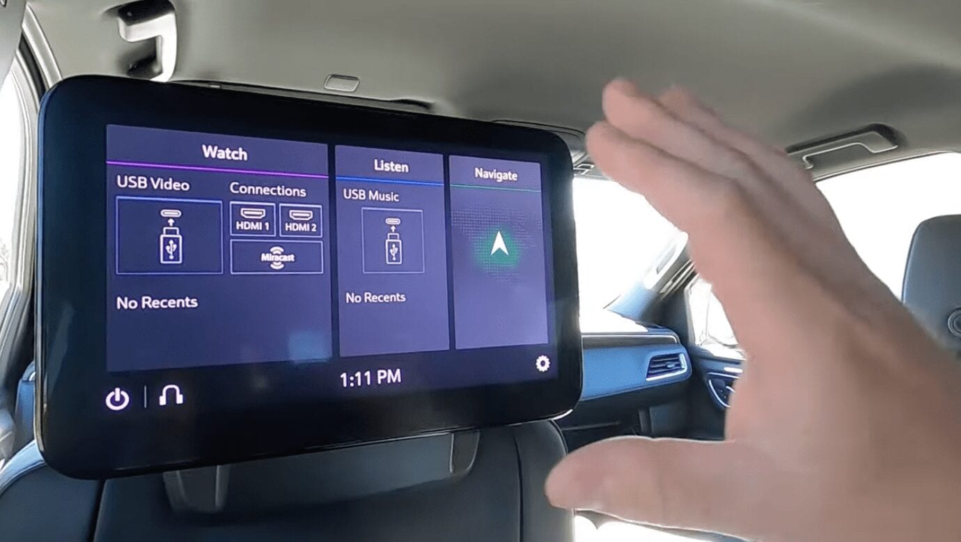 2021 Chevy Tahoe rear entertainment package
