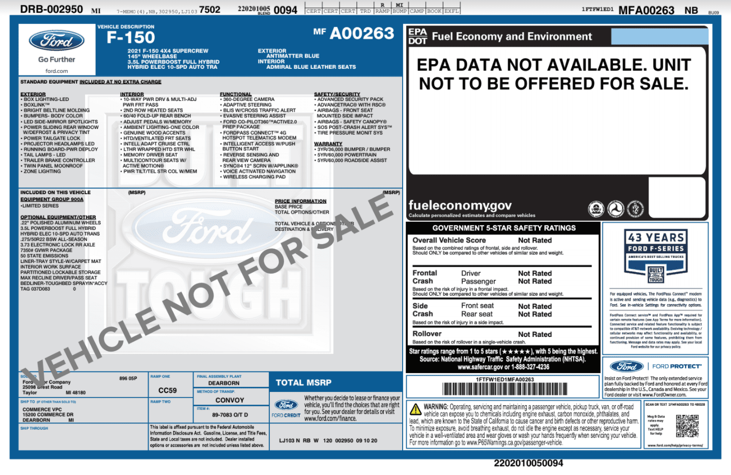2021 Ford F-150 Limited