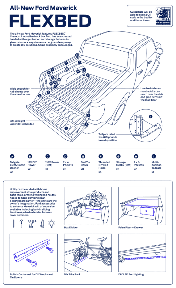 ford maverick flexbed graphic