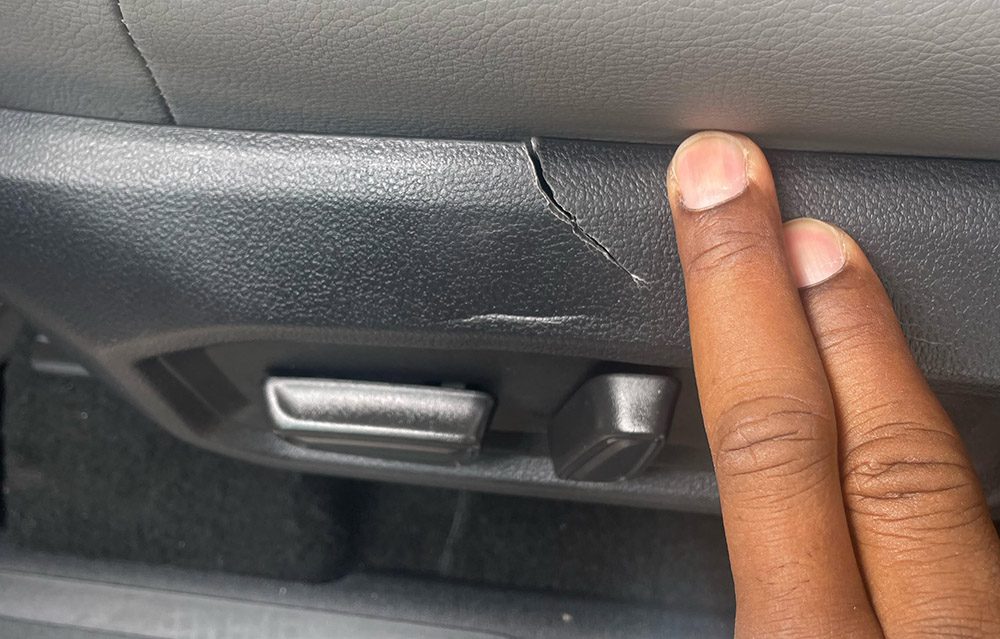 2022 Toyota Tundra cracked seat