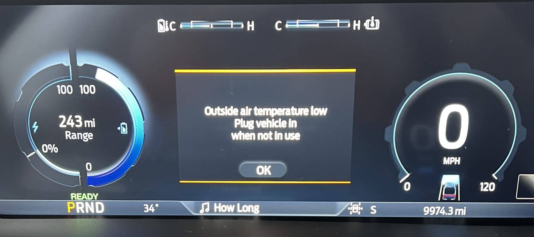 cold-weather EV range