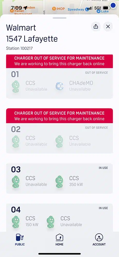 broken charging infrastructure