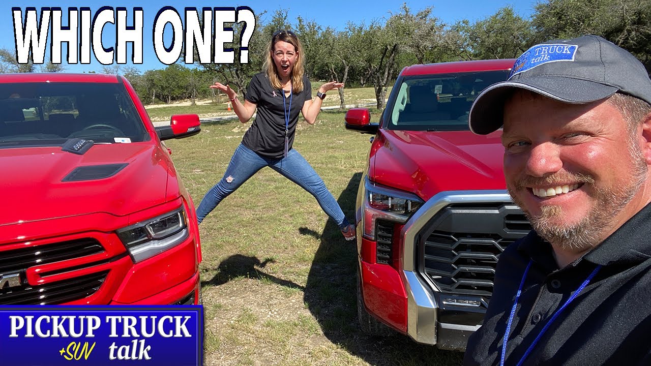 walk around comparison, 2022 ram 1500 vs 2022 toyota tundra youtube