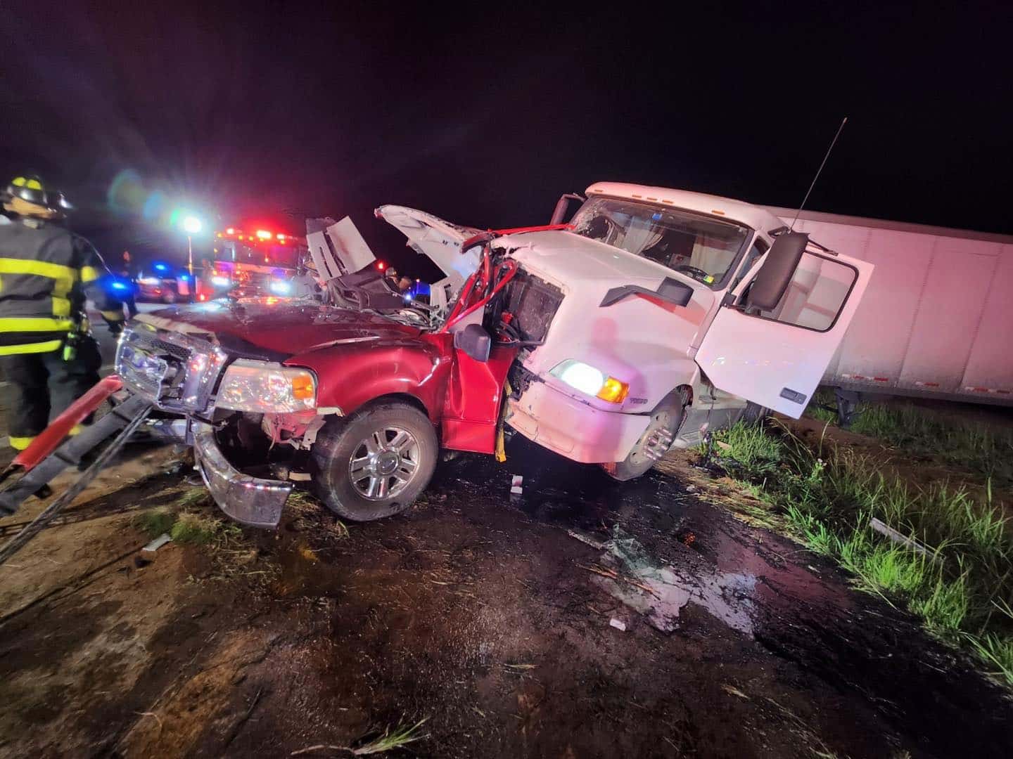 truck crash rear ended
