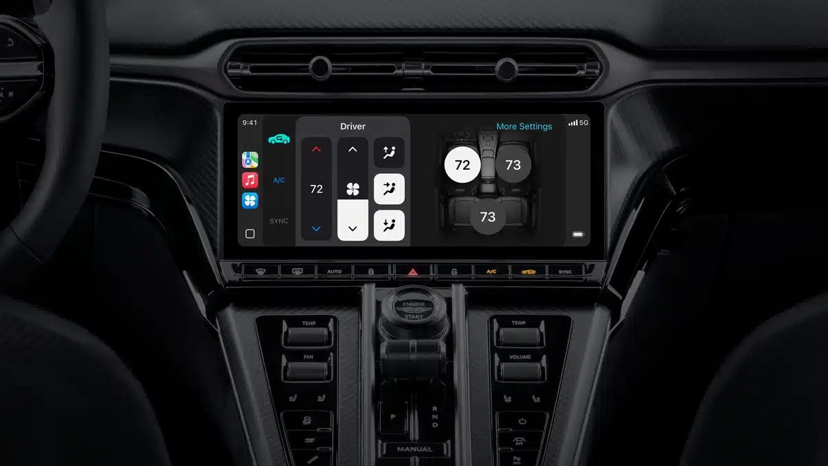 apple carplay ultra cluster climate