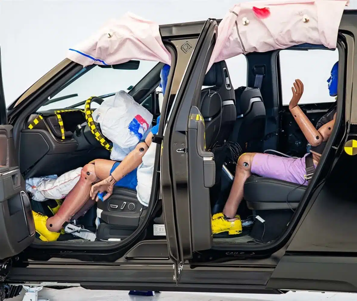 iihs rivian r1t interior occupants