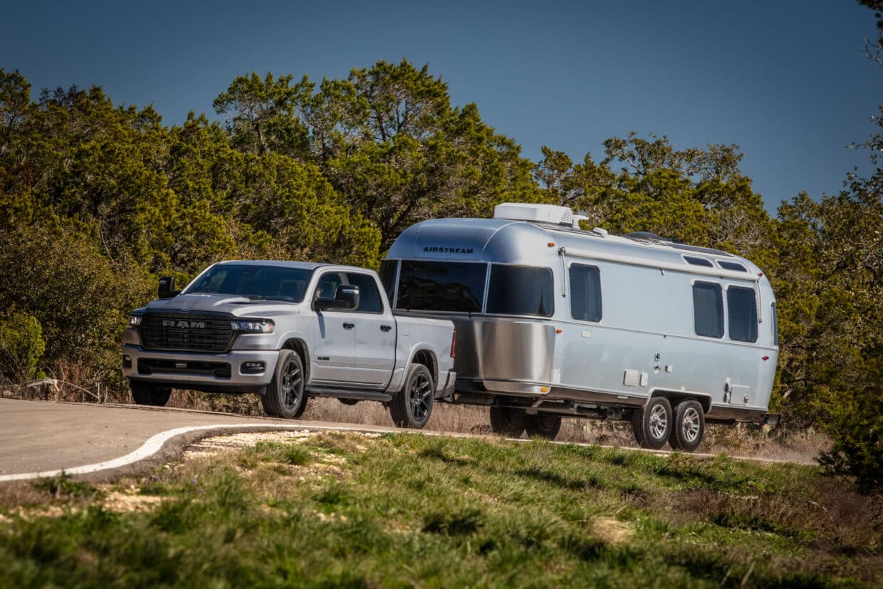 2025 ram 1500 laramie towing camper trailer