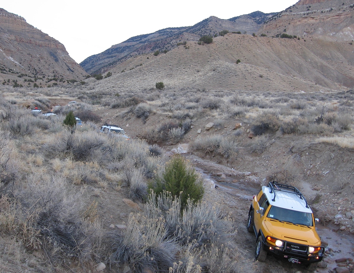 FJ Cruiser Trail Teams training.
(photo by Paul M. Williamsen)