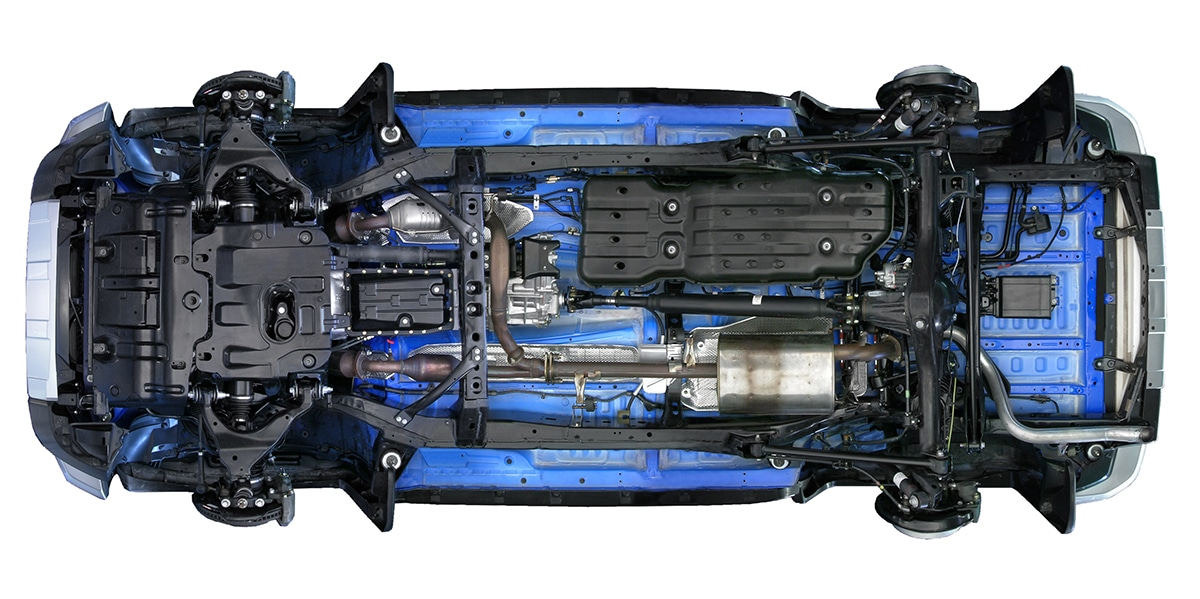 Toyota FJ Cruiser underbody.
(image by Toyota Motor Sales, USA, Inc.)