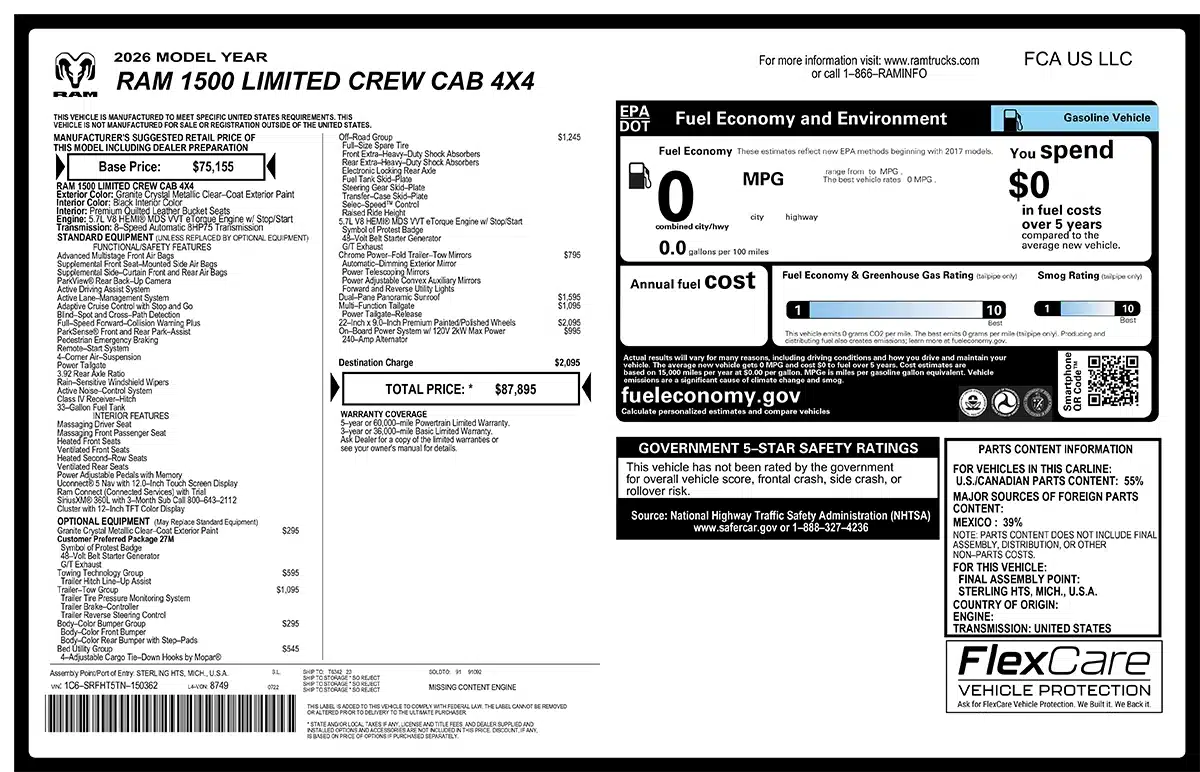 2026 Ram 1500 Payload Explained 5