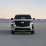 The Escalade-V's unique front fascias include Cadillac’s signature Sport mesh grille. 2023 Escalade-V