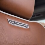 The Yukon Denali Ultimate’s front seats include “Ultimate” badging.