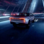 Ram 1500 Revolution Battery-electric Vehicle (BEV) Concept rear 3/4 driving Ram Revolution BEV Concept