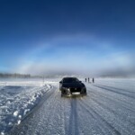 We were lucky enough to see a "snow bow" while we were on the ice. JLR Ice Academy
