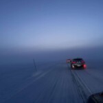 Visibility often dropped very quickly, so in addition to slippery conditions and low sun, we were often only able to see about 50 feet in front of the vehicle while driving.