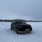 Waiting my turn to make some donuts on the ice in a Jaguar F-Pace SVR.