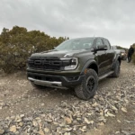 The Shelter Green exterior color is very eye catching. (Photo by Tim Esterdahl) 2024 Ford Ranger Raptor 1