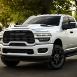 The Ram 2500 HD Express Black Sport hood with the tubular running board was just announced as a new truck for this model year. (Photo courtesy Ram trucks) 2500 black express sport hood tubular running board